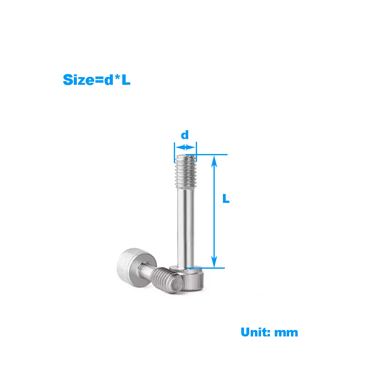 

304 Stainless Steel Cylindrical Head Knurled Hexagonal Anti Loosening Screw / Half Tooth Bolt M3M4M5M6M8M10