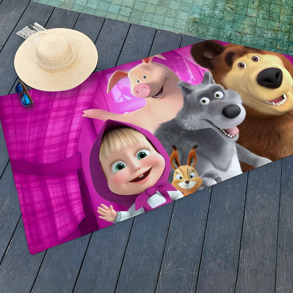 Cartoon Masha en de beer Handd - Travel Yoga Accessories recensie en prijs