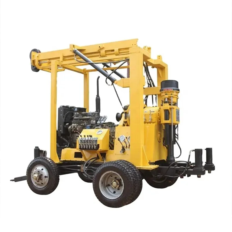 Hydraulic Portable Rotary Water Well Drilling Rig Machine 600m Depth Hole 200m Construction Track Mounted Drilling Rig Equipment