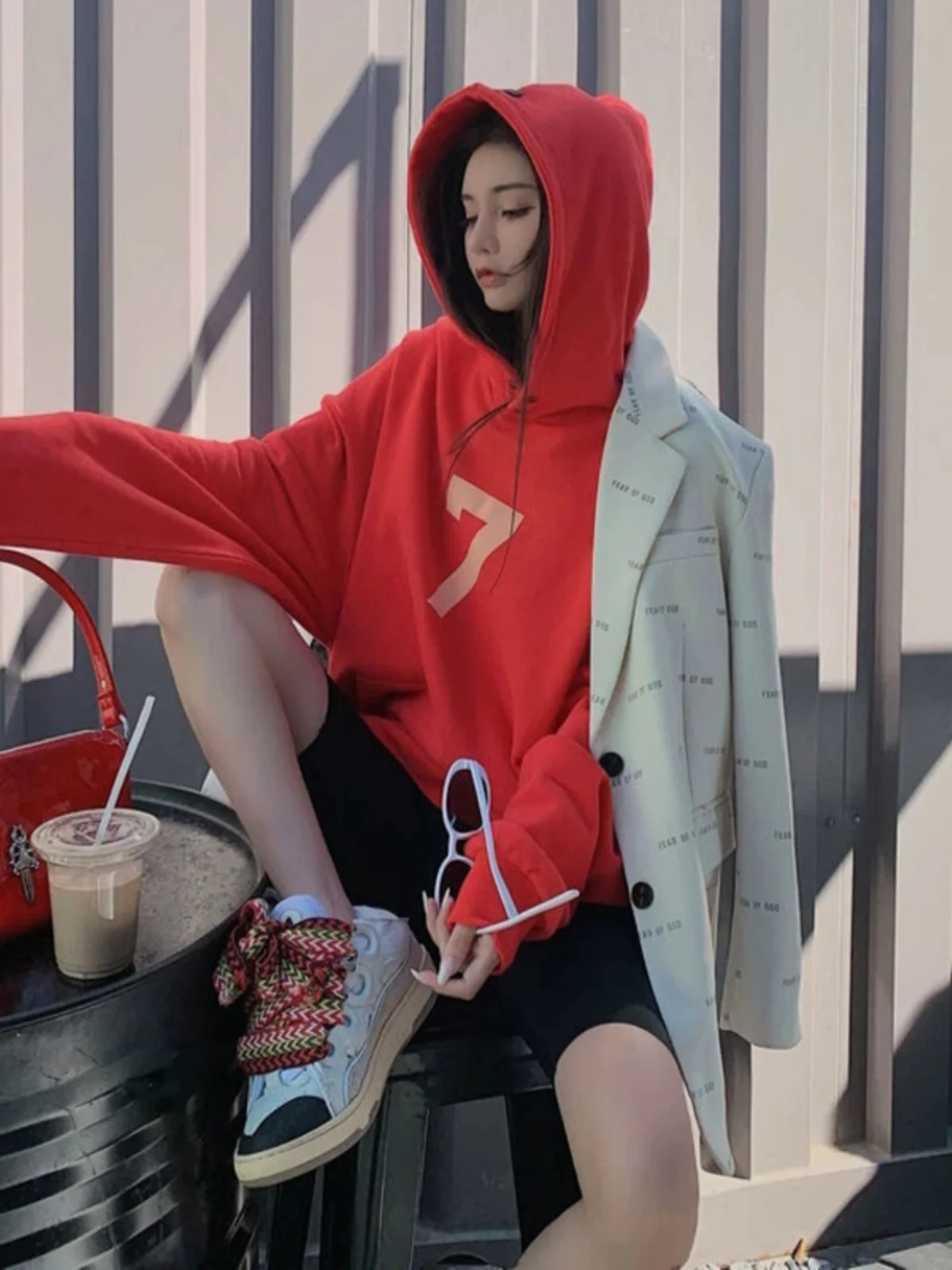 

FOG KIMI ential Oversized Fce Hoodie ex Autumn Winter Faion Streetwear Comfortable Loose Fit Sweatirt