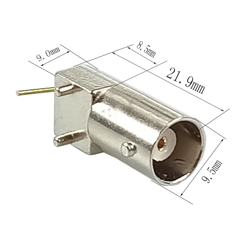 BNC female seat BNCKE horizontal Q9 Socket three pin welding and fixing PCB Panel video equipment monitoring connector