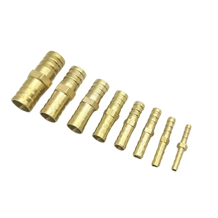 Brass Straight Hose Pipe Fitting Equal Barb 4mm - 25mm Gas Copper Barbed Coupler Connector Adapter