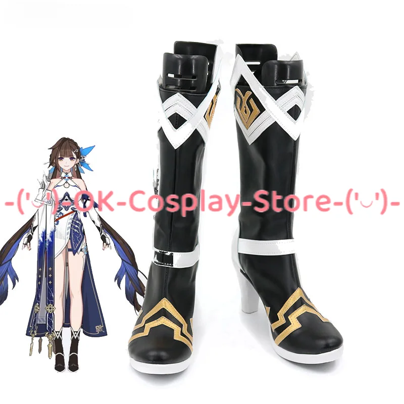 

Game Honkai Impact 3 Li Sushang Cosplay Shoes Halloween Carnival Boots Cosplay Prop PU Leather Shoes Custom Made