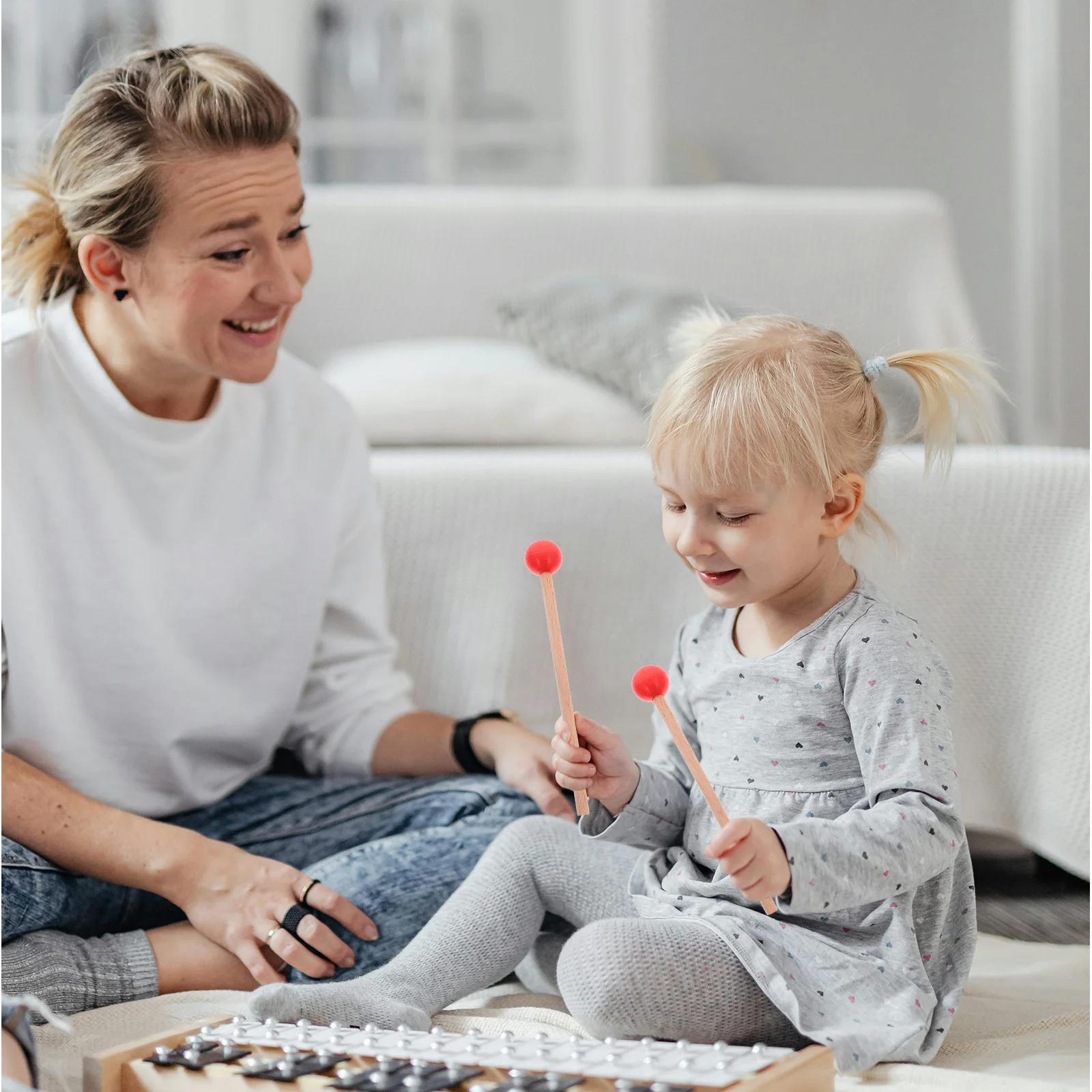 2 قطعة 1 زوج اللسان طبل مطارق خفيفة الوزن قرع العصي ل إكسيليفون ماريمبا الطبل الملحقات الموسيقية