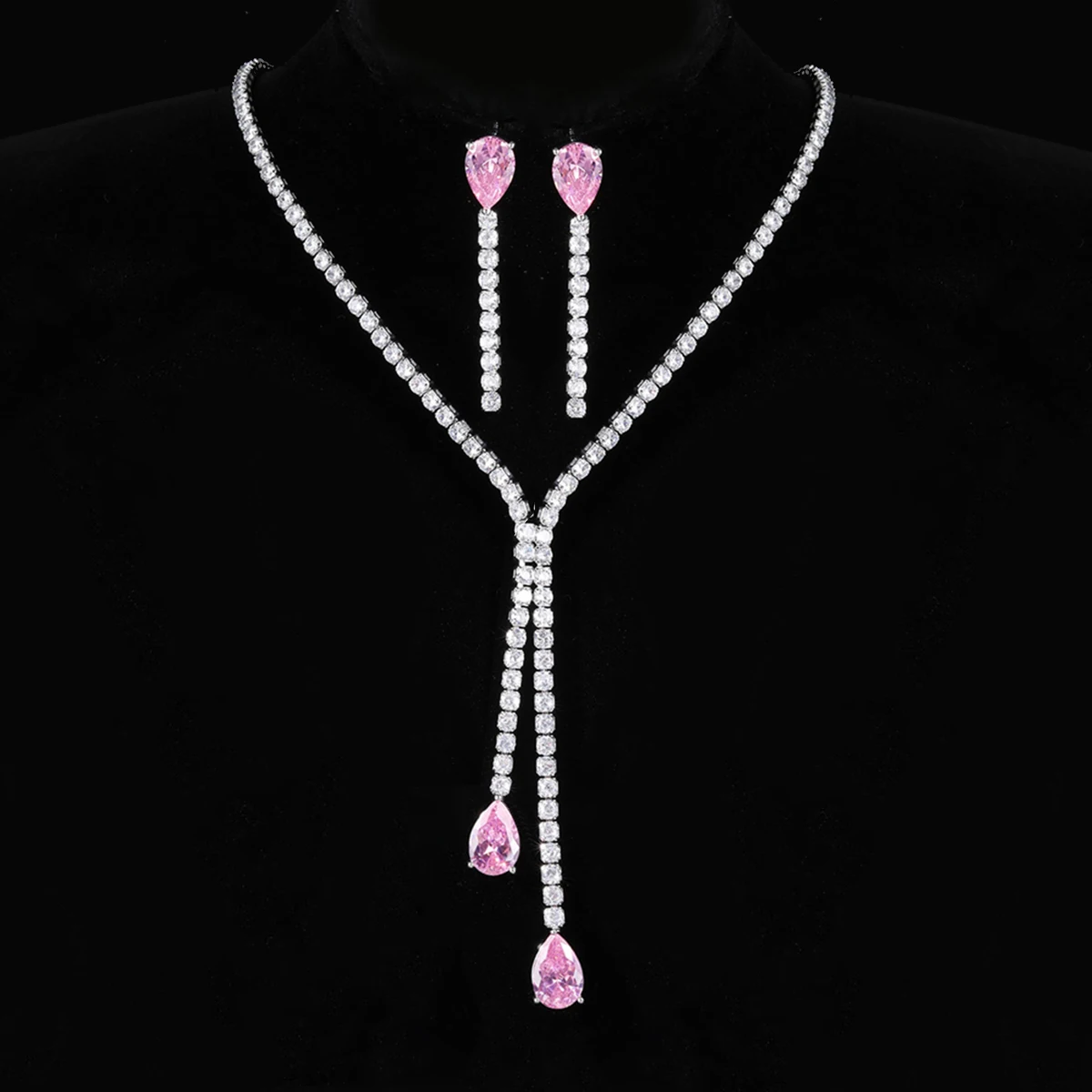 

New Design Simple 3A Zircon Drop Shape Women High Quality Party Wedding Jewelry CN10482