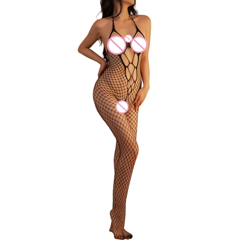 

Смелый боди из сетки, соблазнительный прозрачный комплект нижнего белья для женщин, утонченная ночная сорочка с открытой спиной и интимная одежда