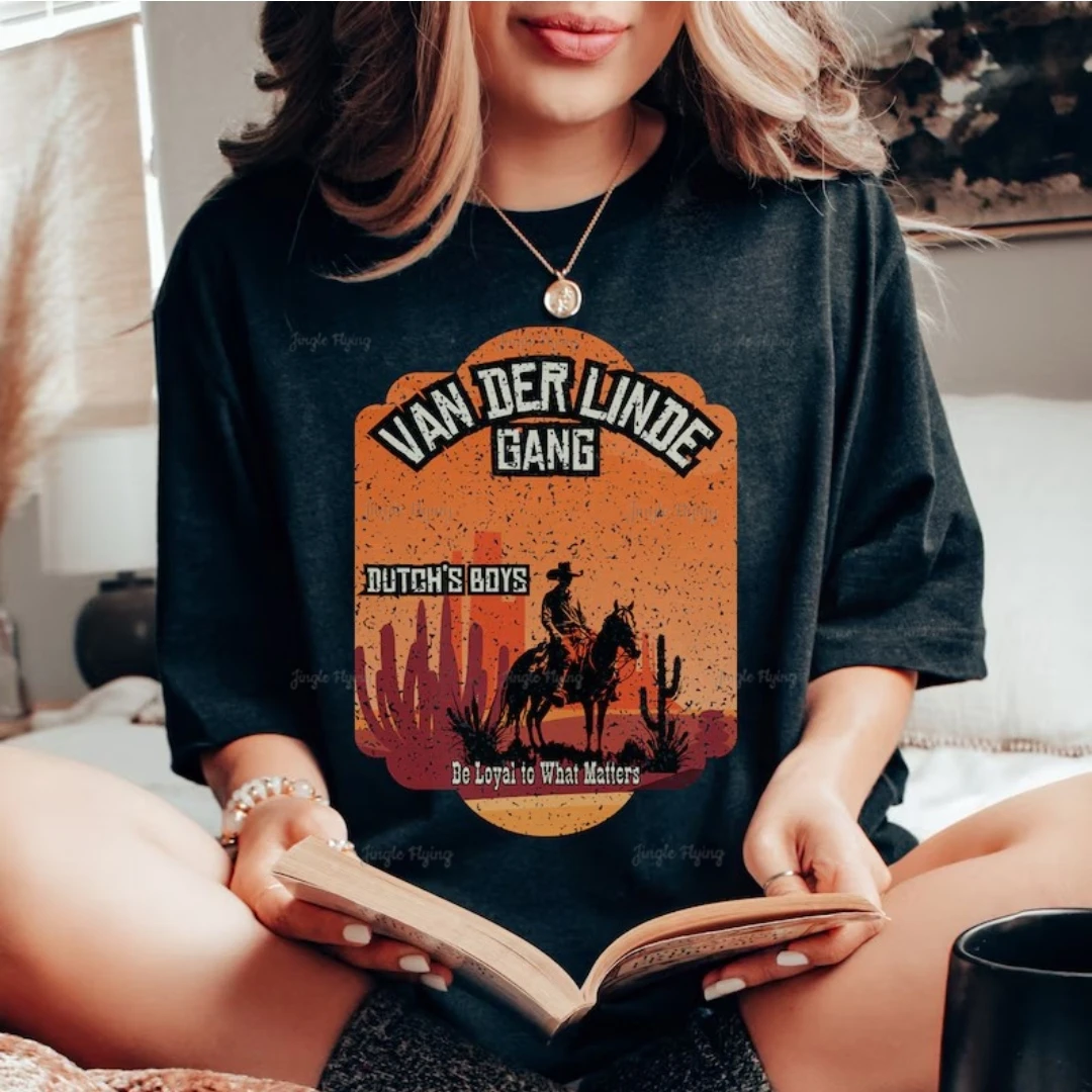 Read Dead Redemption Shirt Van Der Linde Gang Valentine Arthur Morgan Rd2 Tshirt Rdr2 Video Gamer Gaming Cowboy T-Shirt