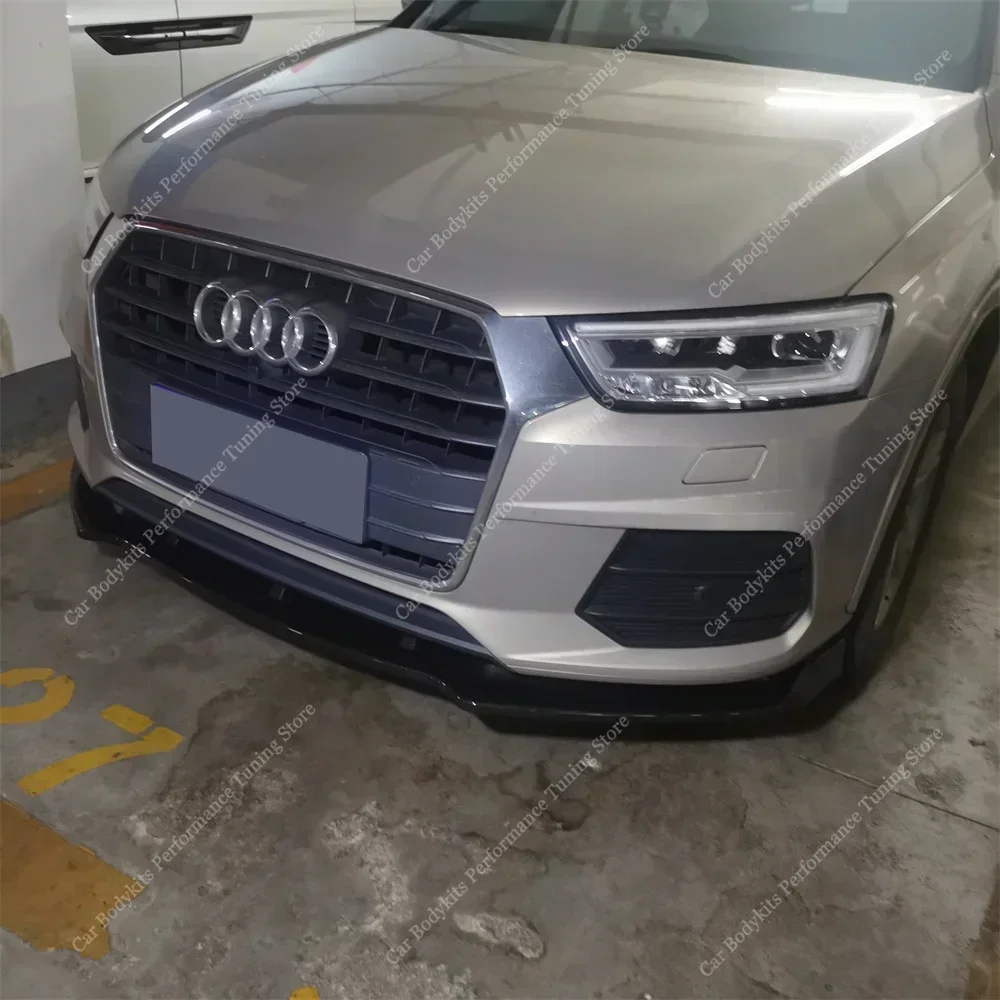 

Для Audi Q3 8U: Передний бампер, сплиттер, диффузор, тюнинг-комплект (обвес) для Q3 MK1 TFSI TDI (не S-line) 2015-2018 LCI