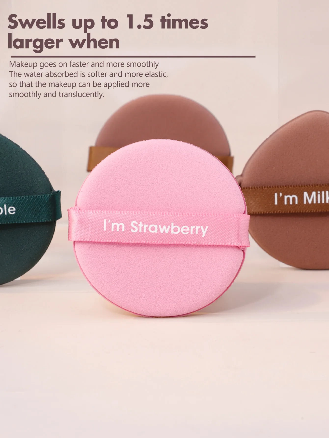 مجموعة وسادة هوائية واحدة مع نفخة مسحوق علبة، علبة مكونة من 7 عبوات لا تأكل مسحوق أدوات تجميل مريحة للتخزين