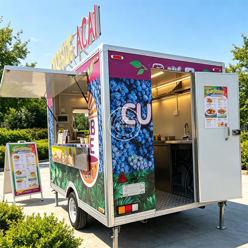 

Mobile Concession Trailer Ice Cream Food Truck Street Coffee Pizza Catering Trailer Outdoor Food Trailer Fully Equipped