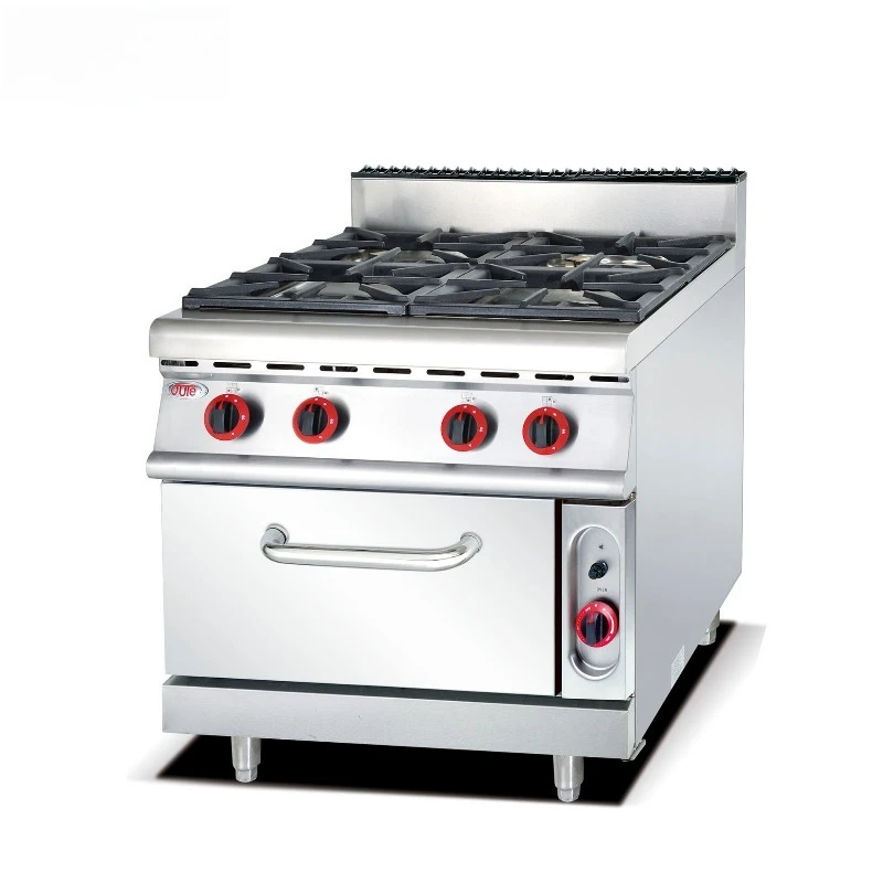 Burner Heavy Duty Commercial Gas Stove with Oven Stainless Steel Range for Restaurant and Hotel Kitchen Use