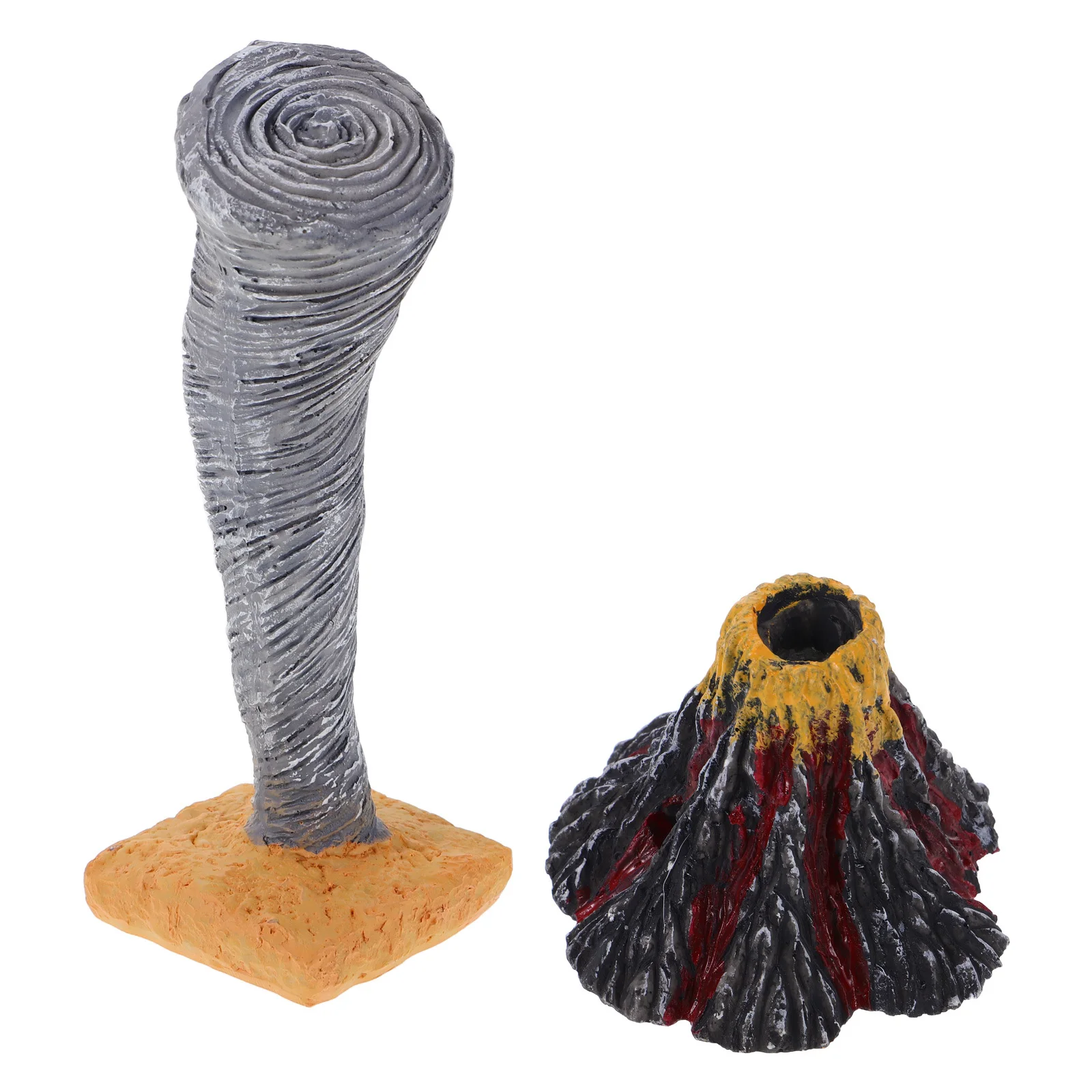 

2Pcs Natural Disaster Educational Science Kit Realistic Volcano Eruption Tornado Simulation for Kids Home School