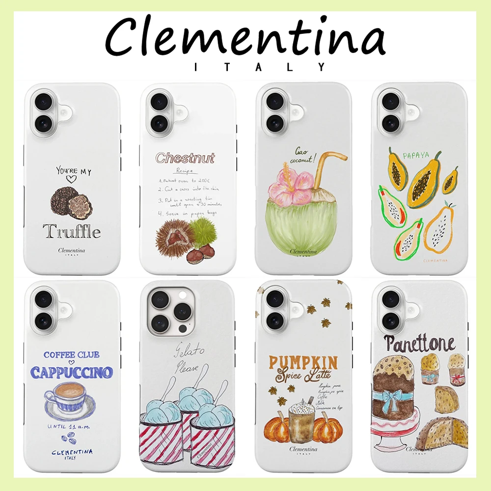 Funda de teléfono retro con diseño de gelato de panettone de trufa para iPhone 17, 16e, 16, 15, 14, 13, 12, 11, X, XS, XR, XSMAX, 7, 8, Air, Pro, Max, Plus, de doble capa