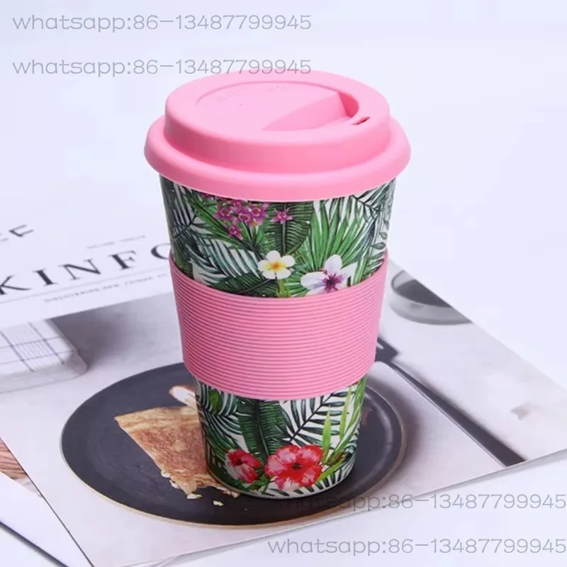 Bamboo Eco Travel Mug/Cup,Reusable And Eco Friendly Bamboo Fibre Takeaway Coffee Cup,Deal Mug For Travel & Outdoors 400ml view 5