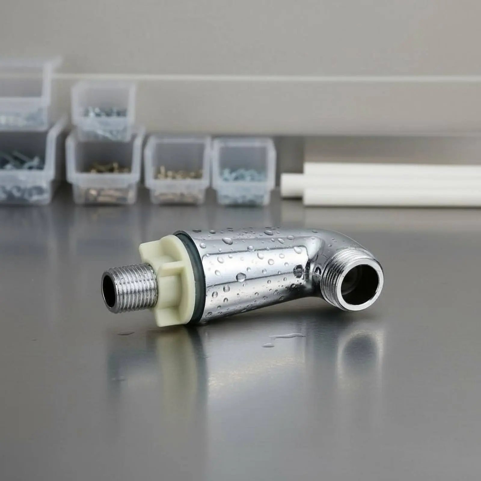 2 Pieces Bathtub Faucet Mounting Legs Silver-Toned Finish Plumbing Hardware for Bathroom view 6