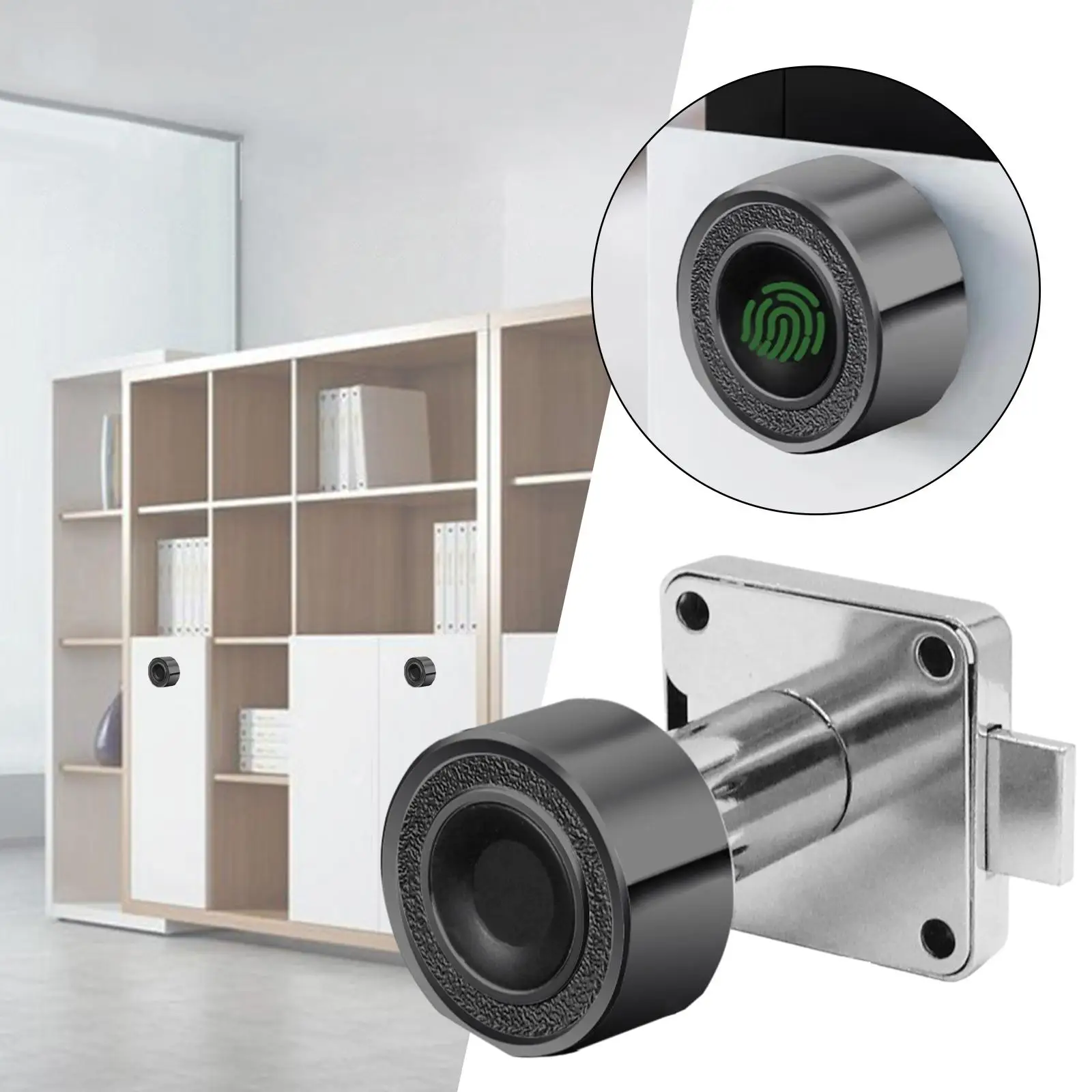 

Smart Fingerprint Drawer Lock Rechargeable for Cupboard Door Bedroom Home