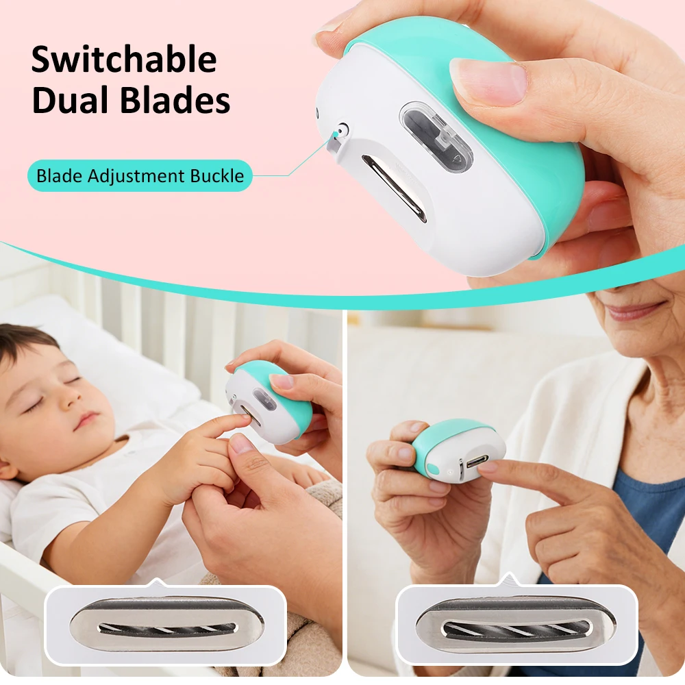 

New Electric Nail Cutter With LED Light Rechargeable Automatic Nail Cutter Trimmer For Kids Adult Mini Electric Nail Clippers