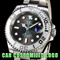 40.5mm Diving Automatic Mechanical  Men's watches Can Custom Logo NH35 Movement Waterproof Wristwatch Sapphire Steel Dive Watch