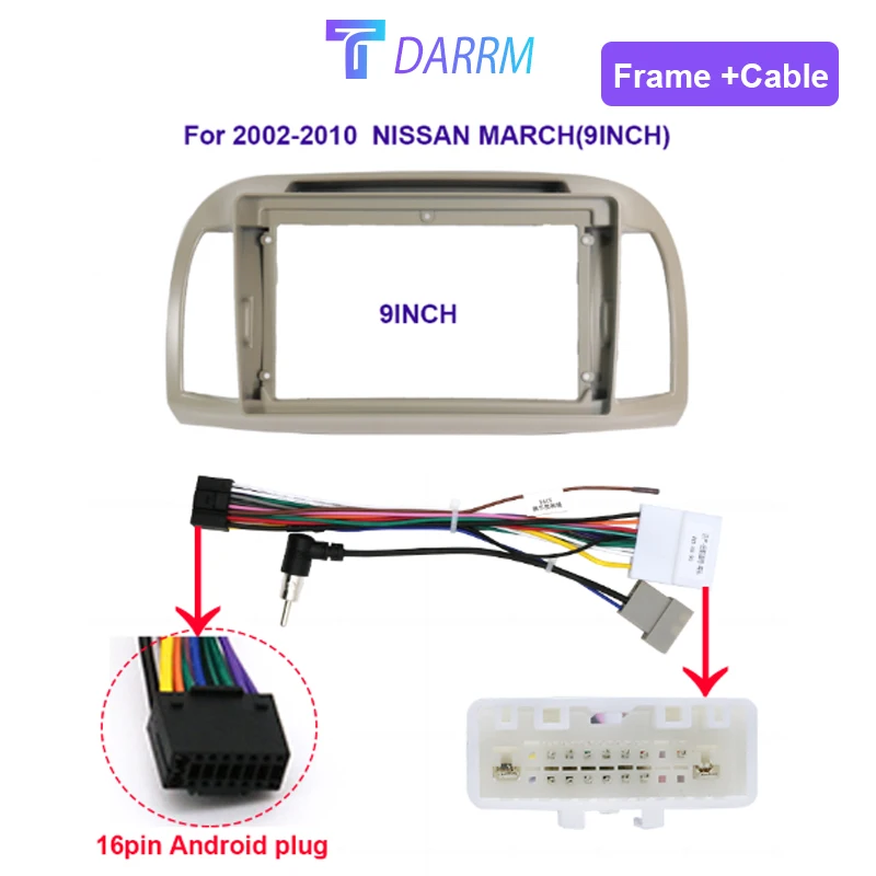 For Nissan March Micra K12 2002 -2010 Car Radio Fascias Installation Dash Frame 2 Din Panel  March Android Fascia