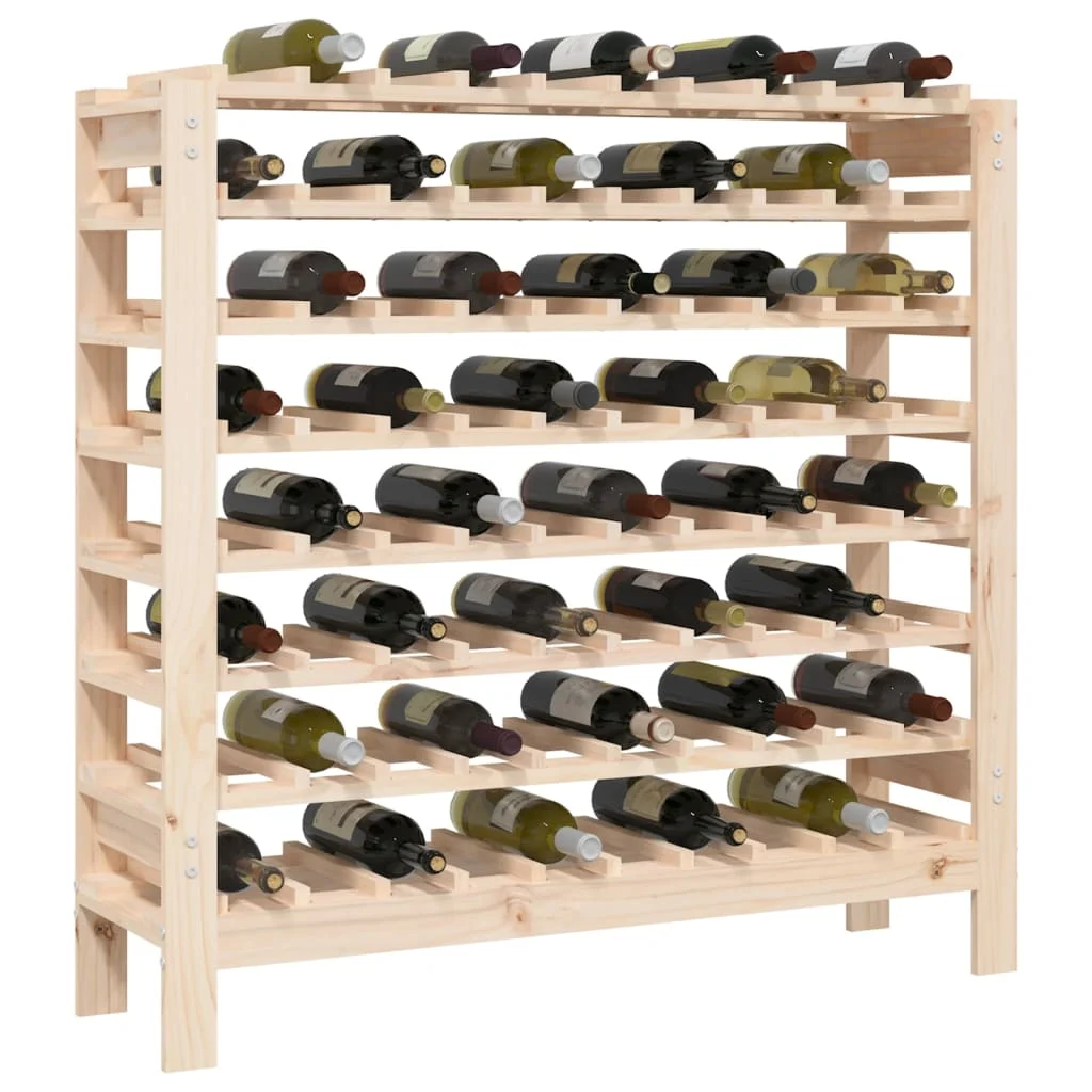 Estante para vino de 109,5x30x107,5 cm, madera maciza de pino, decoración moderna, estante de exhibición para botellas de vino para el hogar, organizador de vino estable