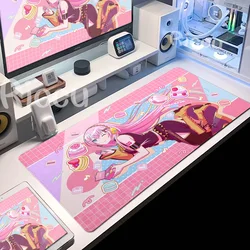 XXL Gaming Mousepad P-Project Sekai Birthday Card Mouse pad Anime P-PJSK Deskmat PC Cabinet Extended Mousemat Large Keyboard Mat