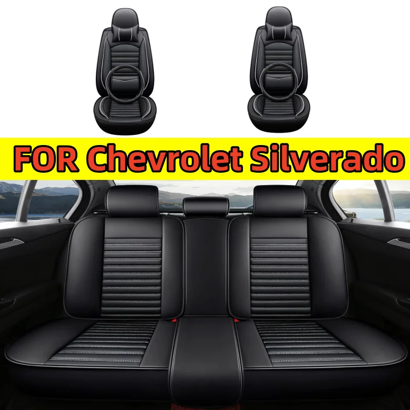 

FOR Chevrolet Silverado car seat covers are made of artificial leather for all 5 seats, which are waterproof, wear-resistant
