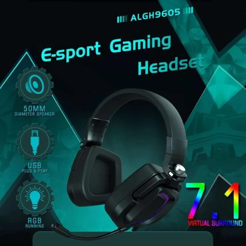 

Headset Gaming Headset E-Sports Communication Microphone7.1Surround Sound Computer General