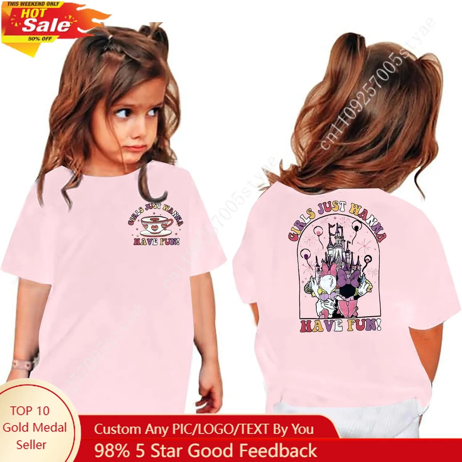 

Disney Magic Kingdom Prinecess Girls T-shirt Princess Clothes Cute Shirt Kid Top Family Vacation Trip Tee Holiday Outfit