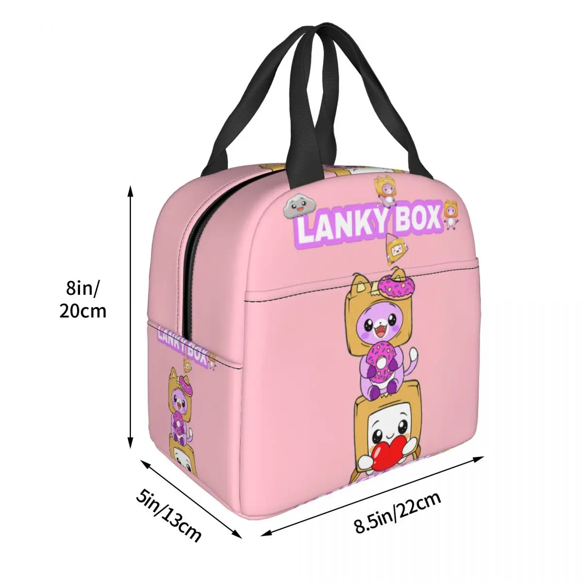 Lankybox กระเป๋าใส่ข้าวกลางวันเก็บอุณหภูมิแบบพกพาอ๊อกฟอร์ดที่เย็นกระเป๋าเก็บความร้อนอาหารปิคนิคกล่องข้าวกลางวันจิ้งจอก