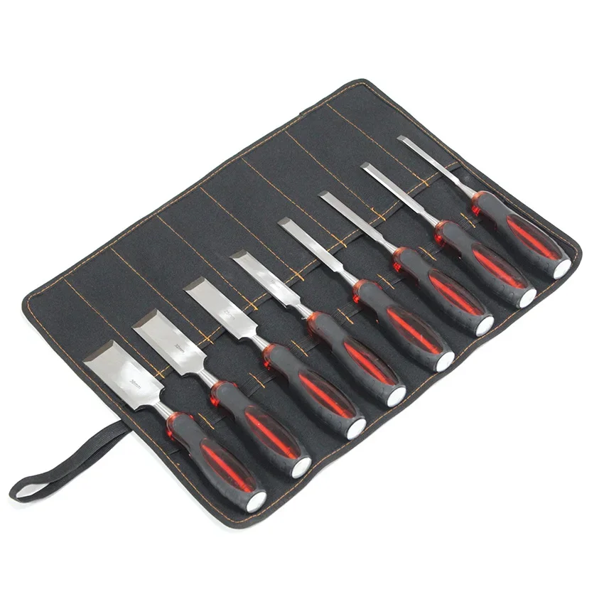 Woodworking Chisel DIY Wooden Handle Chisels High Carbon Steel Hand Chisel Carpentry Formons Carving Tools Set Professional