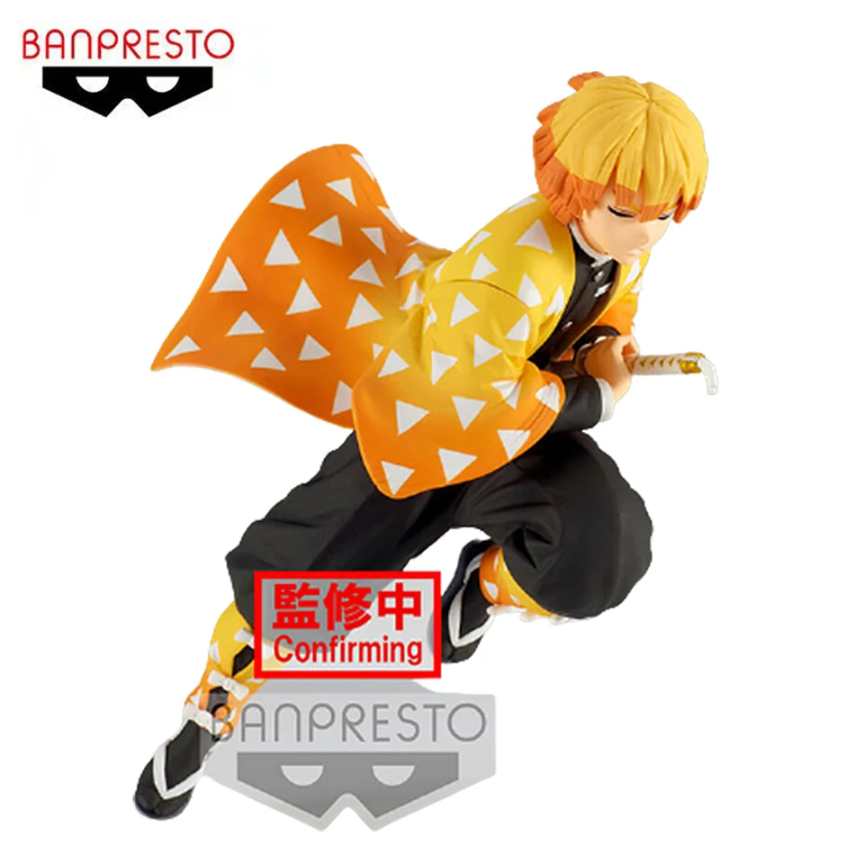 100% Original Genuine Banpresto Demon Slayer Vibration Stars 13cm Agatsuma Zenitsu Figure Model Anime  Kids Gift