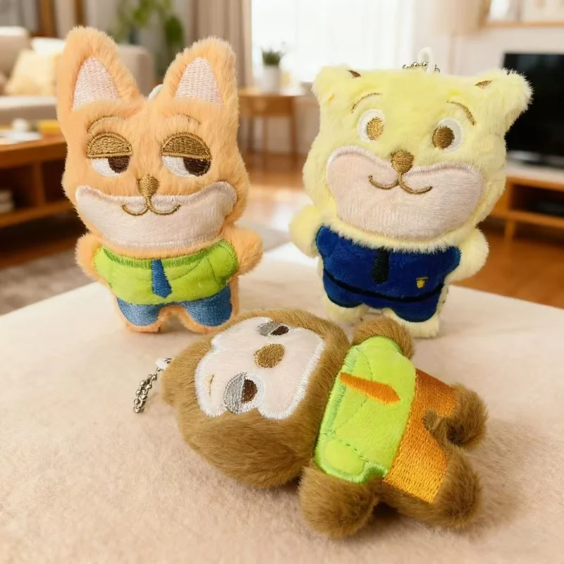 سلسلة ديزني زوتوبيا: سلسلة مفاتيح قطيفة كرتونية لشخصيات نيك وايلد وجودي هوبس، حلقة مفاتيح، تعليقة حقيبة ظهر للبنات، زينة، هدية للأصدقاء