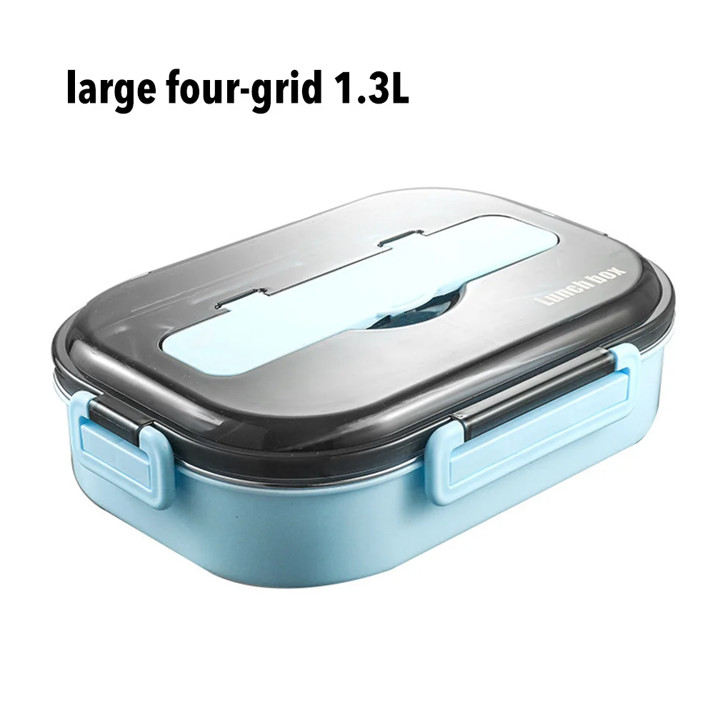 Home Convenient Student Innovative Square 304 Stainless Steel Insulation Lunch Box Bento Box