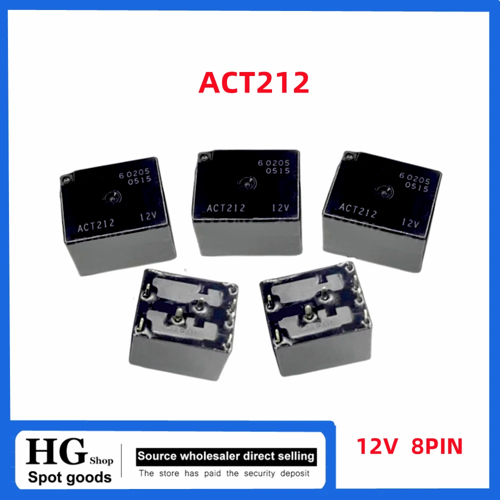 5PCS/Lot Original ACT212 12VDC For BMW F02 Volkswagen Audi series handbrake module vulnerable relay octa pin 12V relay