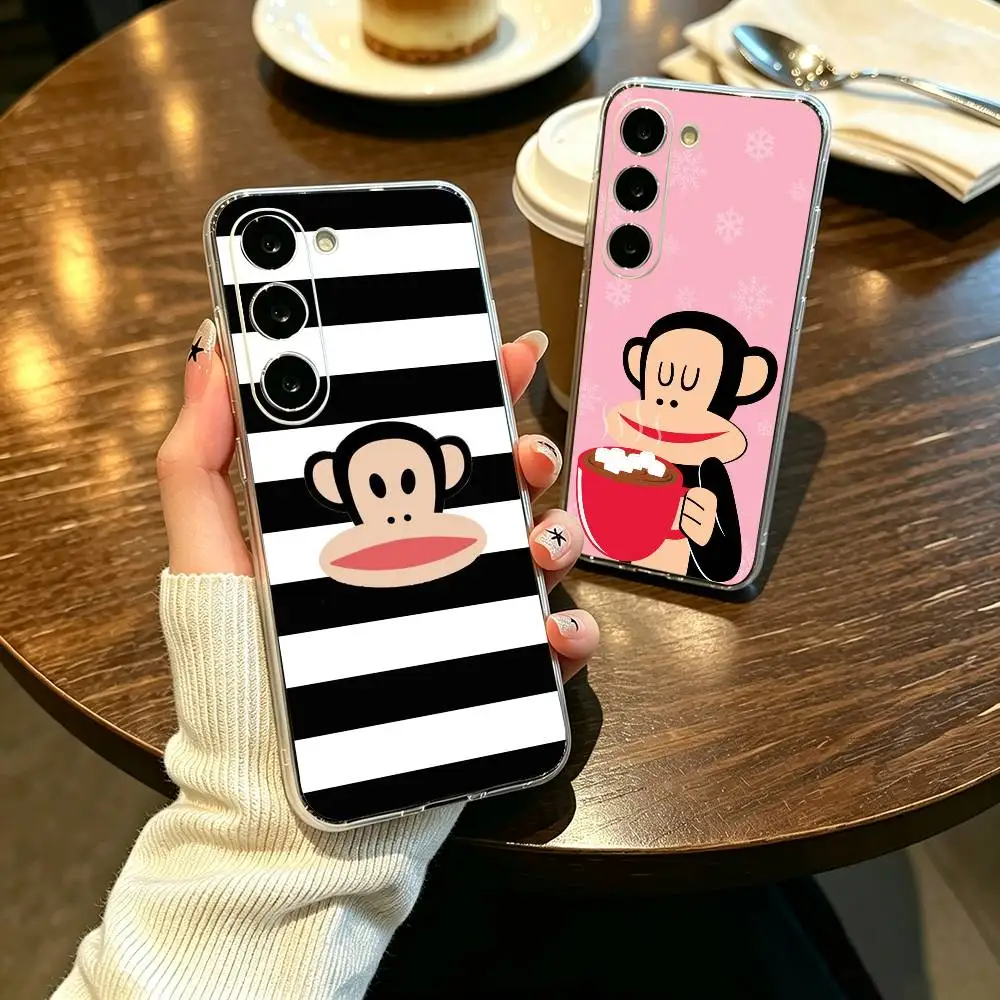 P-PaulS Monkey F-FrankS   Phone Case For Samsung A71 A55 A51 A52 A35 Cover Transparent Silicone Phone Cover