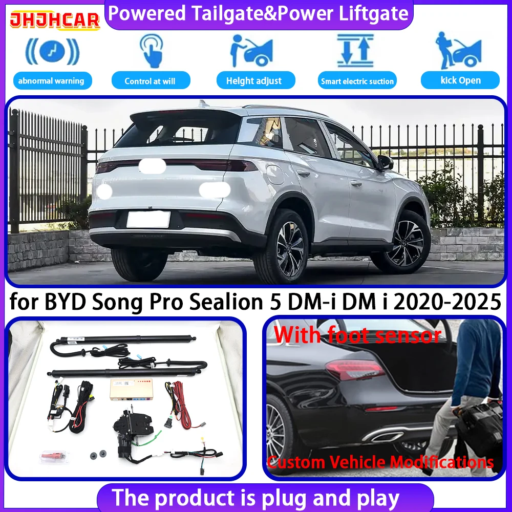 JHJHCAR for BYD Song Pro Sealion 5 DM-i DM i 2020-2025 Smart Automatic Electric Powered Tailgate Power Liftgate Tailgate System