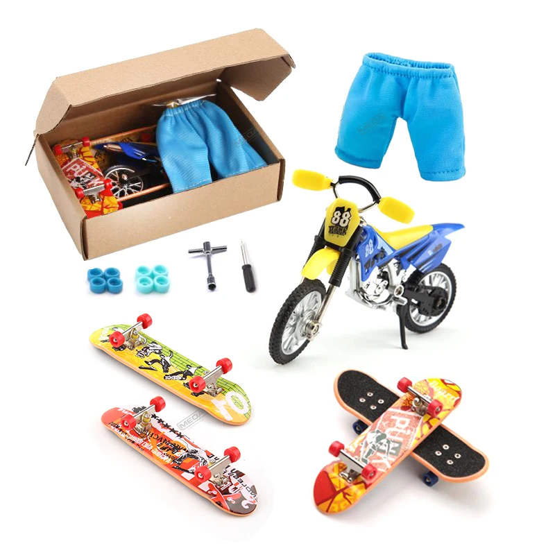 kit-profissional-de-skateboards-de-dedo-modelo-de-mini-moto-off-road-conjunto-de-ferramentas-e-roupas-brinquedo-de-acrobacias-de-mesa-presente-colecionavel