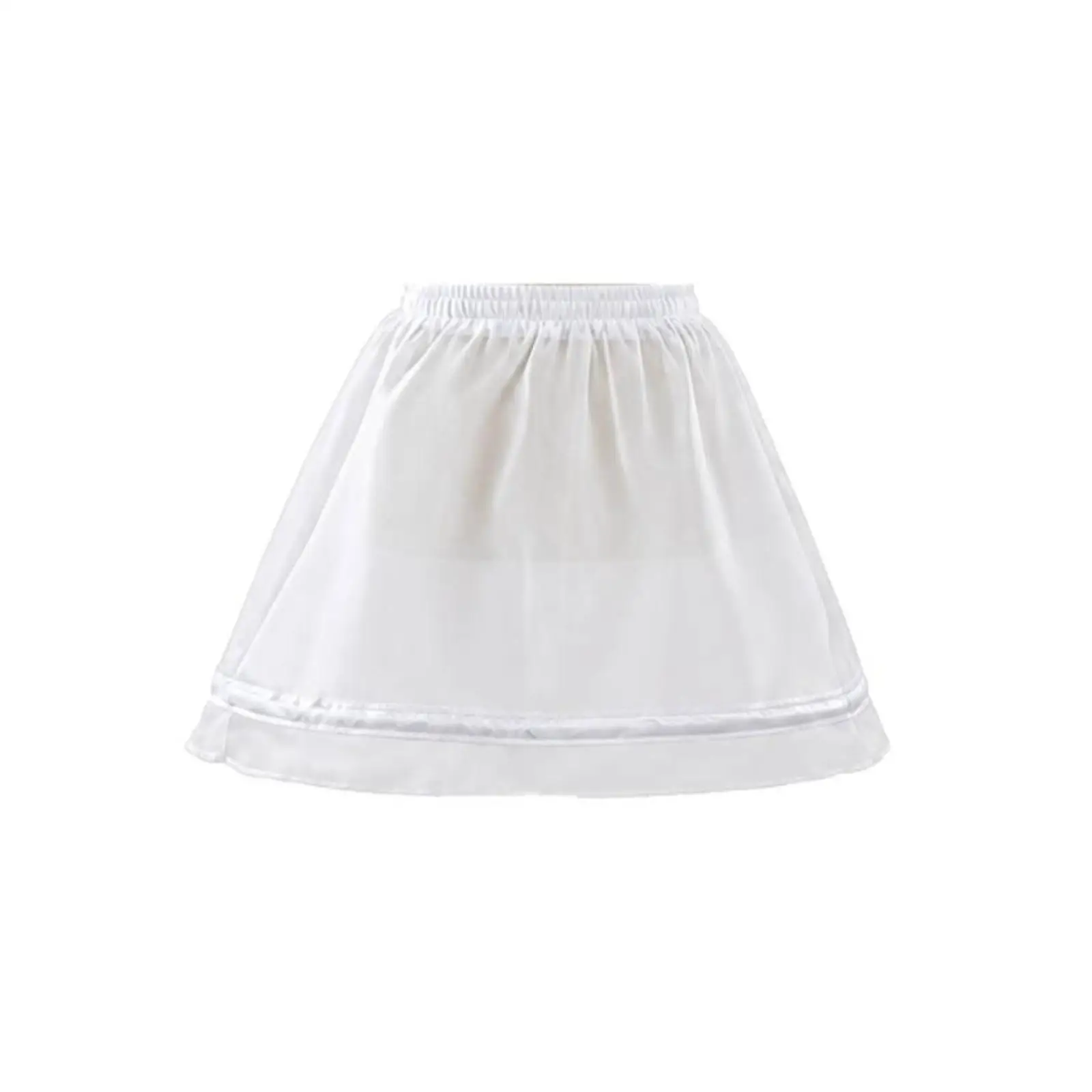 Adjustable Waist Children Petticoat Hoop Underskirt for Girls Dress Volume Support Lightweight Wear