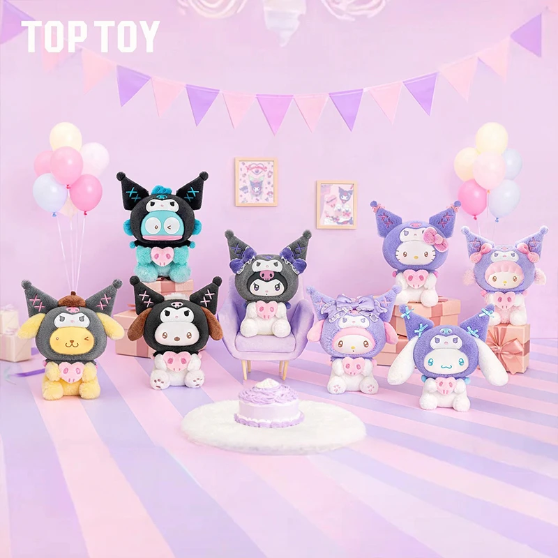 

Genuine Sanrio Kuromi Party Series Blind Box Vinyl Pendant Cute Doll Collection Desktop Ornament Fashion Trend Gift Girl