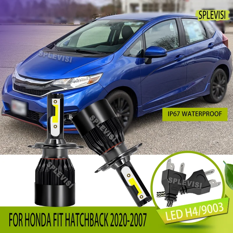 

60W 6000LM Black Aluminum Per LED Headlight Bulb For Honda Fit Hatchback 2020 2019 2018 2017 2016 2015 2014 2013 2012 2011-2007
