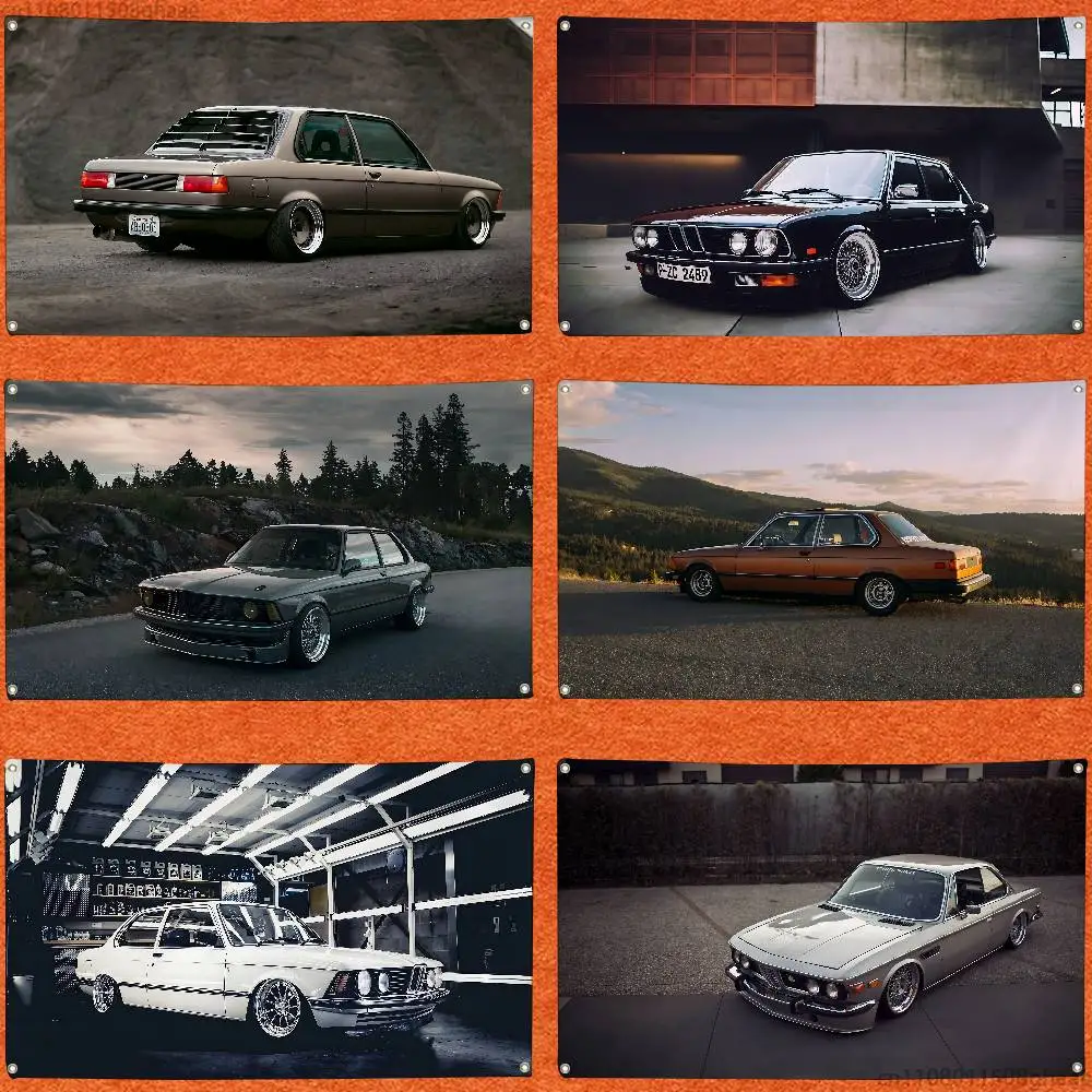

Classic E20 E30 Racing Car Flag Custom Flags Wall Hanging Tapestry Outdoor Decorative flag Background Blanket