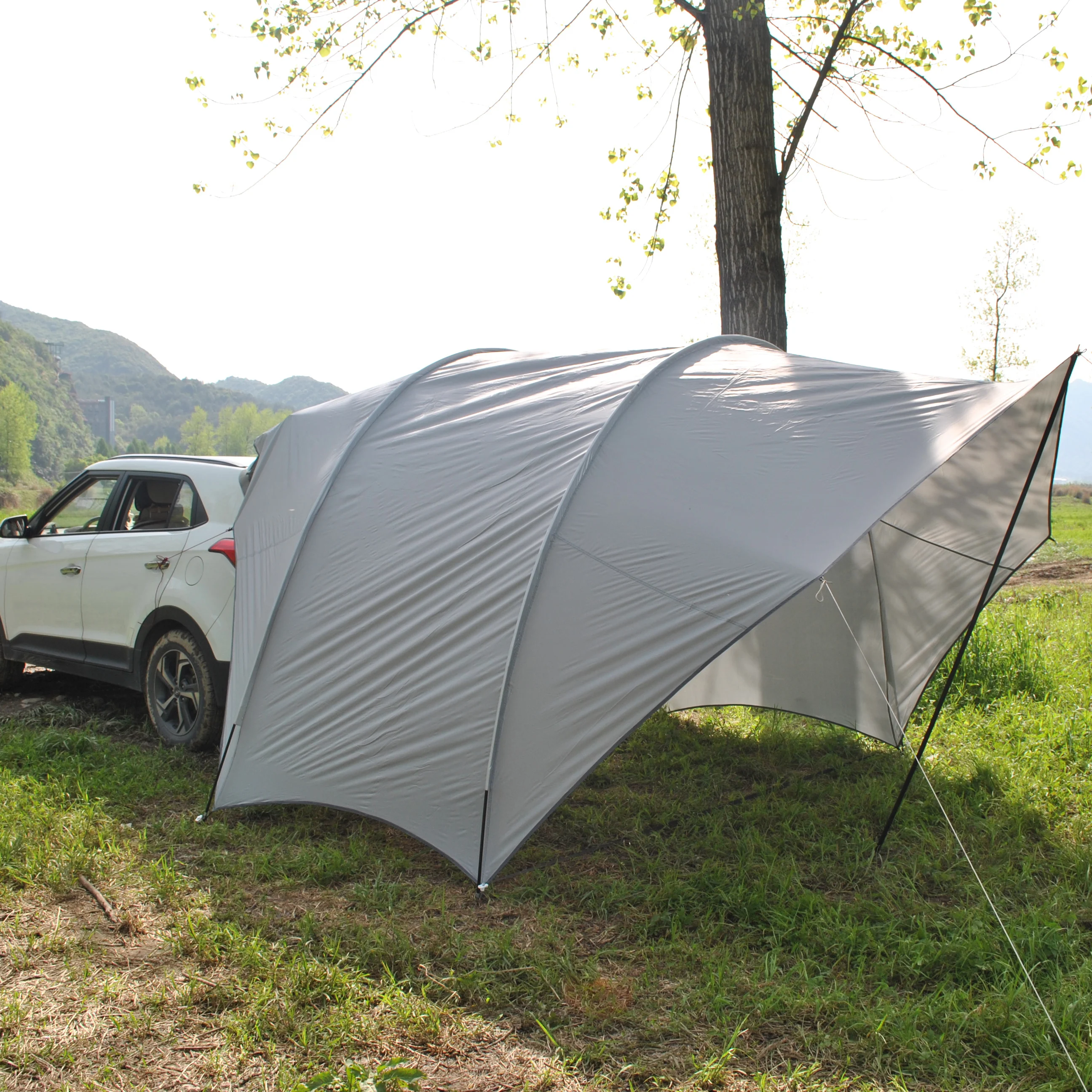 Waterproof Car Awning Sun Shelter,8 person SUV Canopy Camper Trailer Tarp,Multi-use car rear Canopy,Car Tailgate Canopy