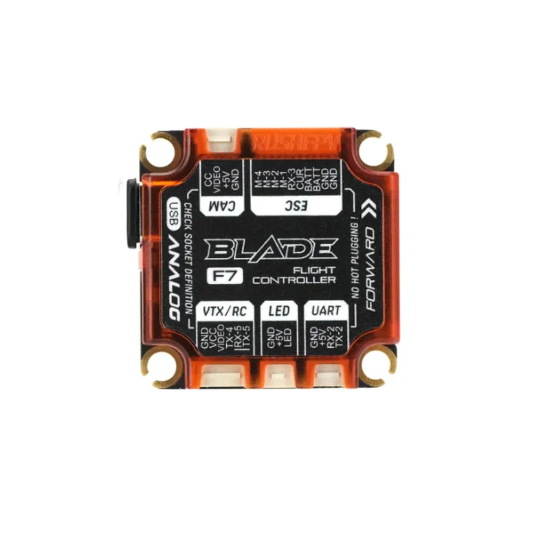 RUSHFPV RUSH BLADE V2 Stack/controlador de vuelo Digital/analógico F722/50A 128K BLHELI32 4 en 1 ESC para Dron de carreras con visión en primera persona RC