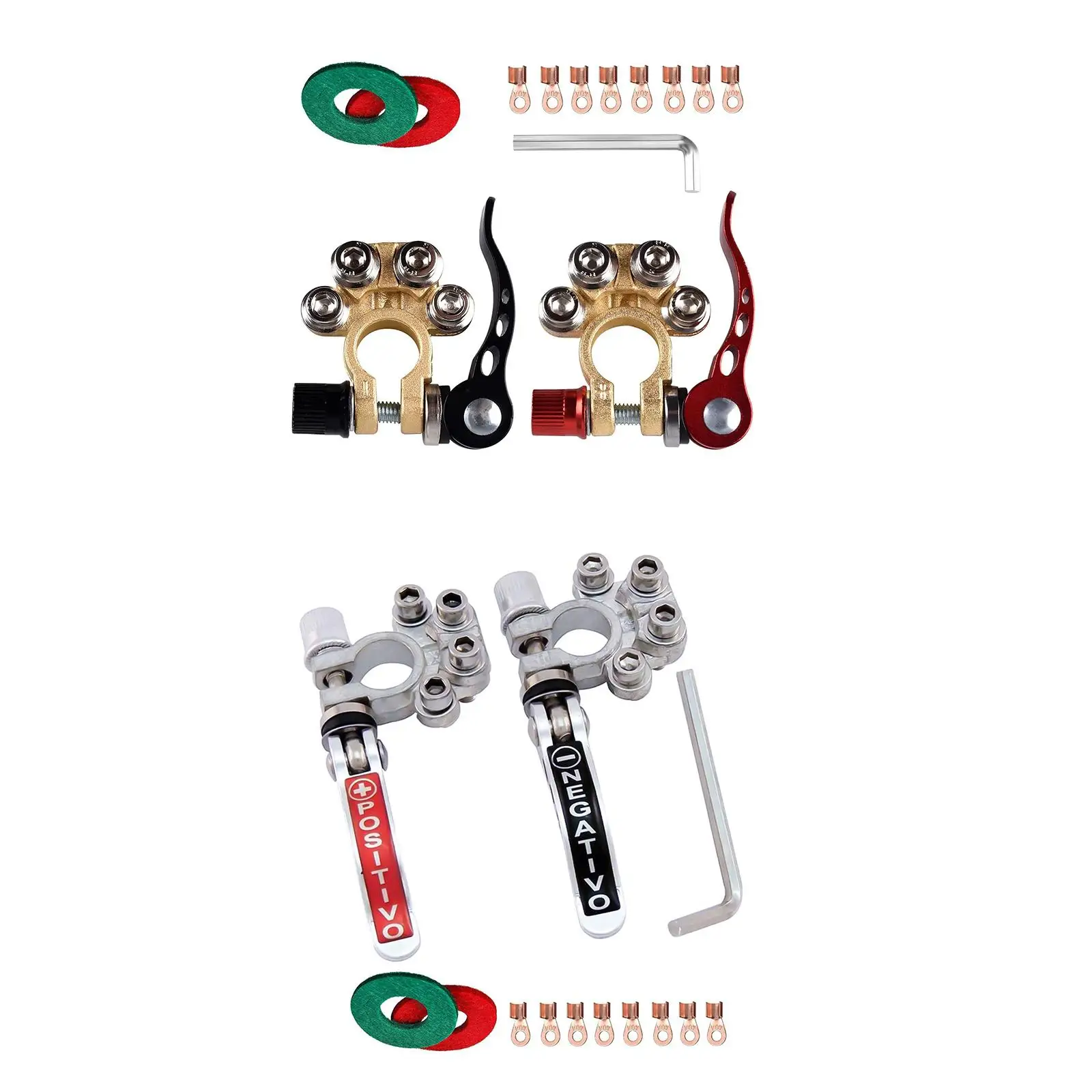 

Brass Terminal Connectors Quick Release Battery Post Disconnect Car Van Truck RV Accessory Universal Fit