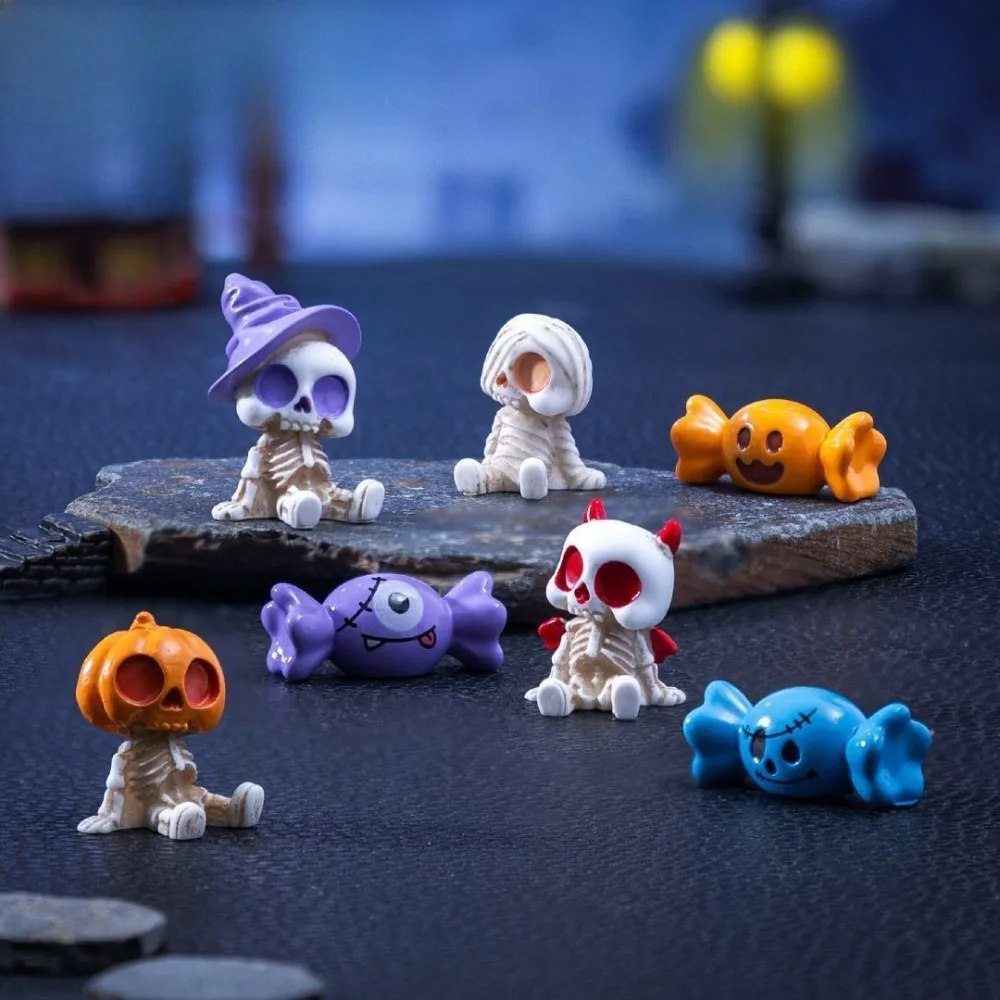 Halloween series candy pumpkin figurines, cute DIY decoration accessories view 2
