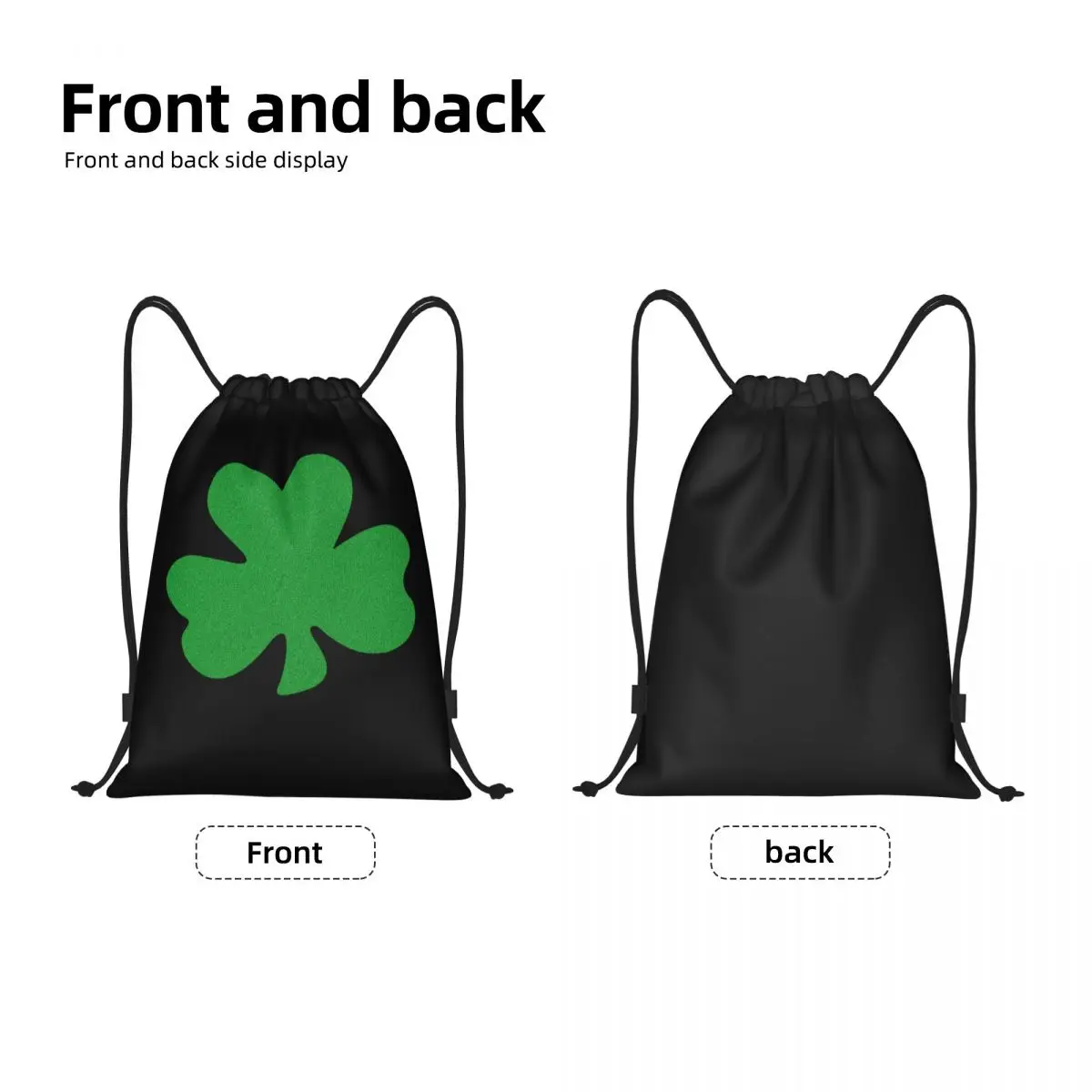 Irish Shamrock Kordel zug Taschen Frauen Männer faltbare Sport Sport Sackpack Irland St Patricks Day Shopping Lagerung Rucksäcke