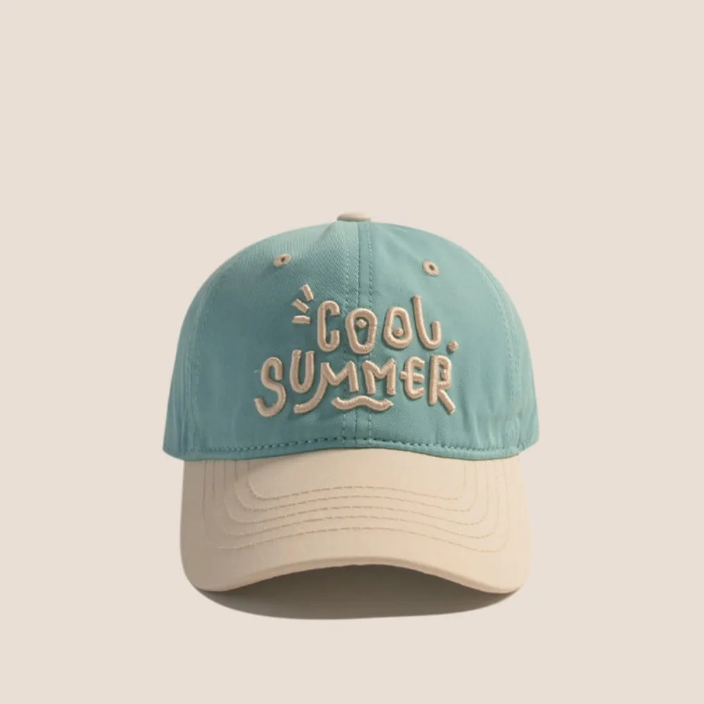 

Cute Contrasting Color Children Baseball Hat Embroidery Sun Shading Hat Baby Duckbill Hats For 2-7Year Boys Girl