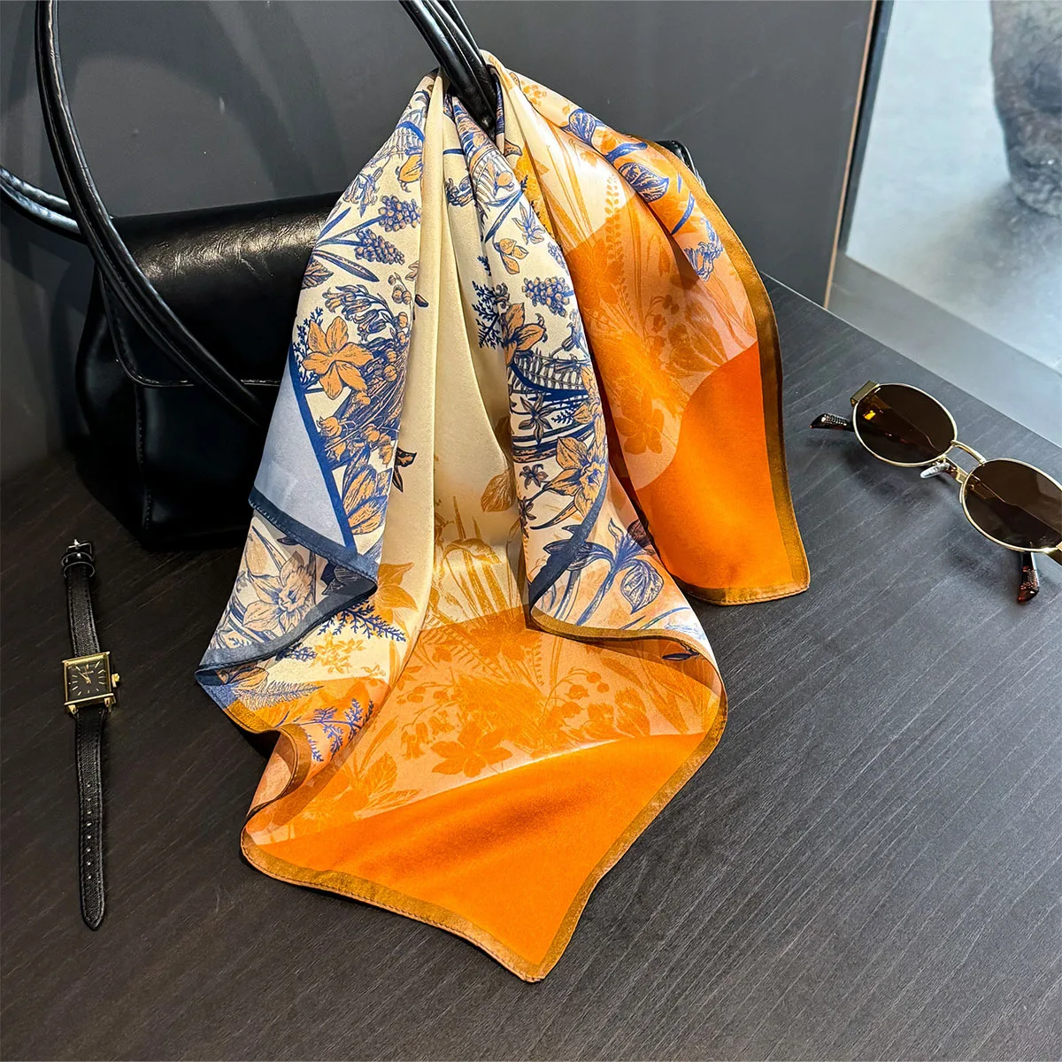 

100% шелковый шарф, женские шали, накидки для дам, платки, шарфы из пашмины, шейный платок, женский хиджаб, бандана, модный bufanda 53 см