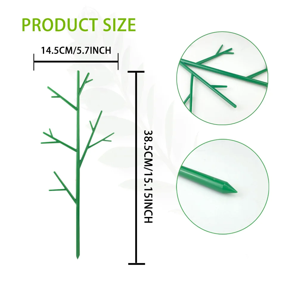 39cm 3PCS Twig Plant Support Bracket Tree Branch Plants Stakes Trellis for Garden Potted Flower Outdoor Plant Trellis