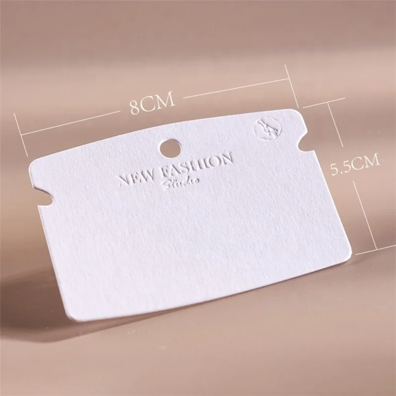 custom.400gsm Luxury Earring Display Card Custom Cardboard Hang Tags Embossed/Debossed Earring Necklace Ring Jewel
